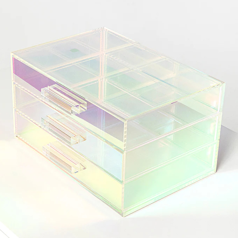 Supply iridescent acrylic drawer, perspex drawer box supplier