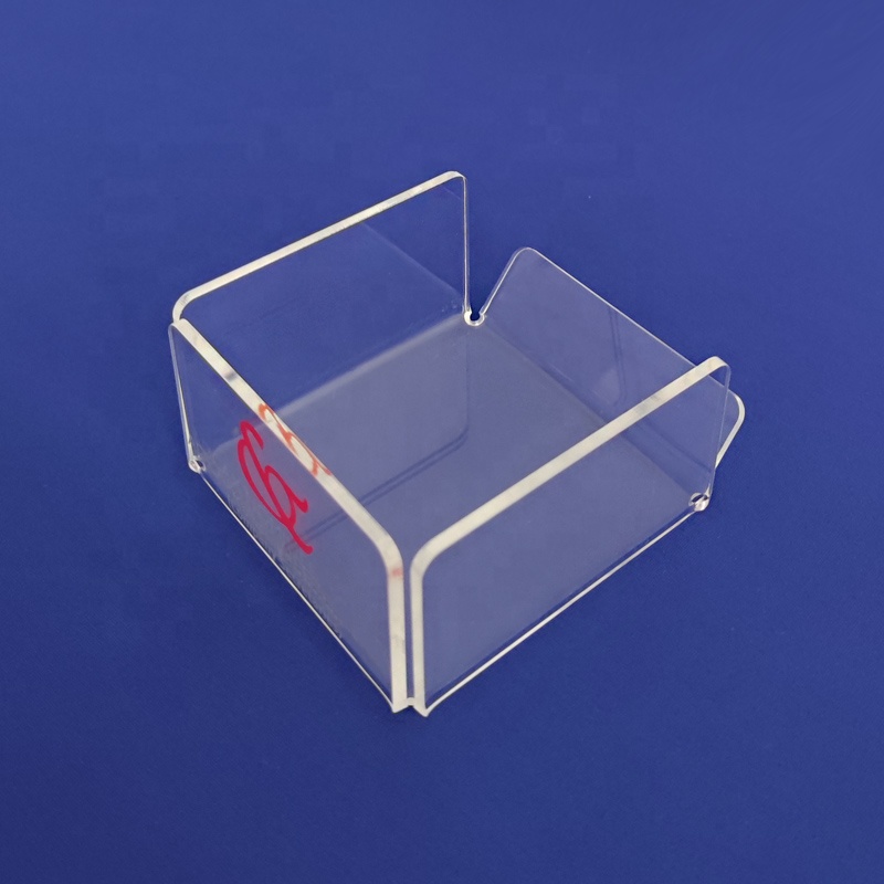 Acrylic sticky notes holder factory, custom perspex notes holder