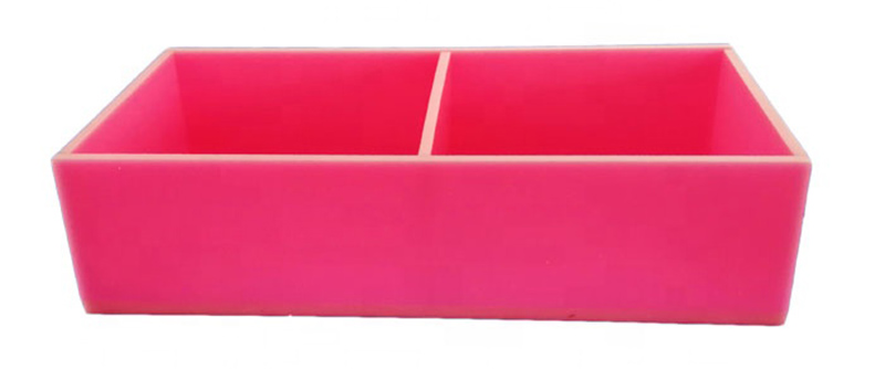 pink acrylic storage tray