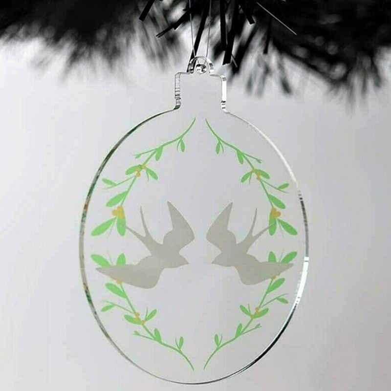Custom acrylic Christmas decoration, lucite tree hanging decor