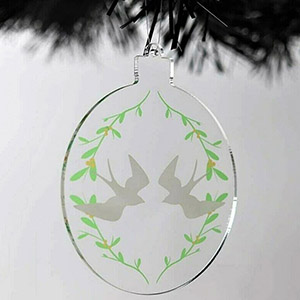 custom acrylic Christmas decoration, lucite tree hanging decor
