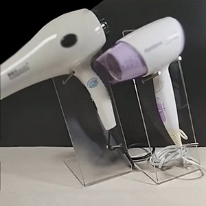custom acrylic hair dryer stand, perspex hair dryer holder supplier