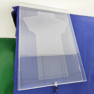 acrylic shirt cabinet wholesaler, custom perspex shirt case