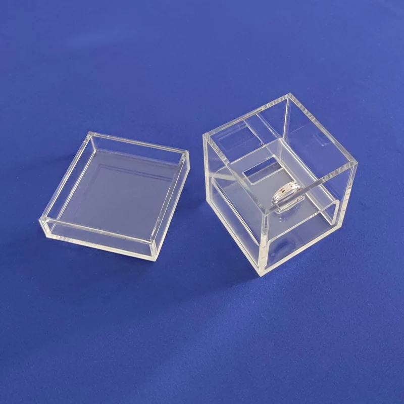 Acrylic ring box wholesaler, custom perspex ring box