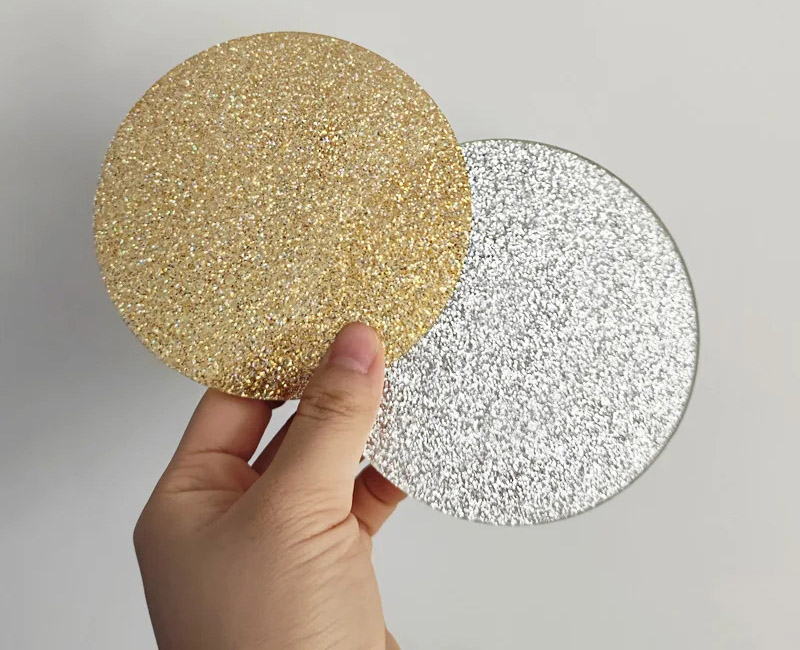 glitter acrylic coaster factory