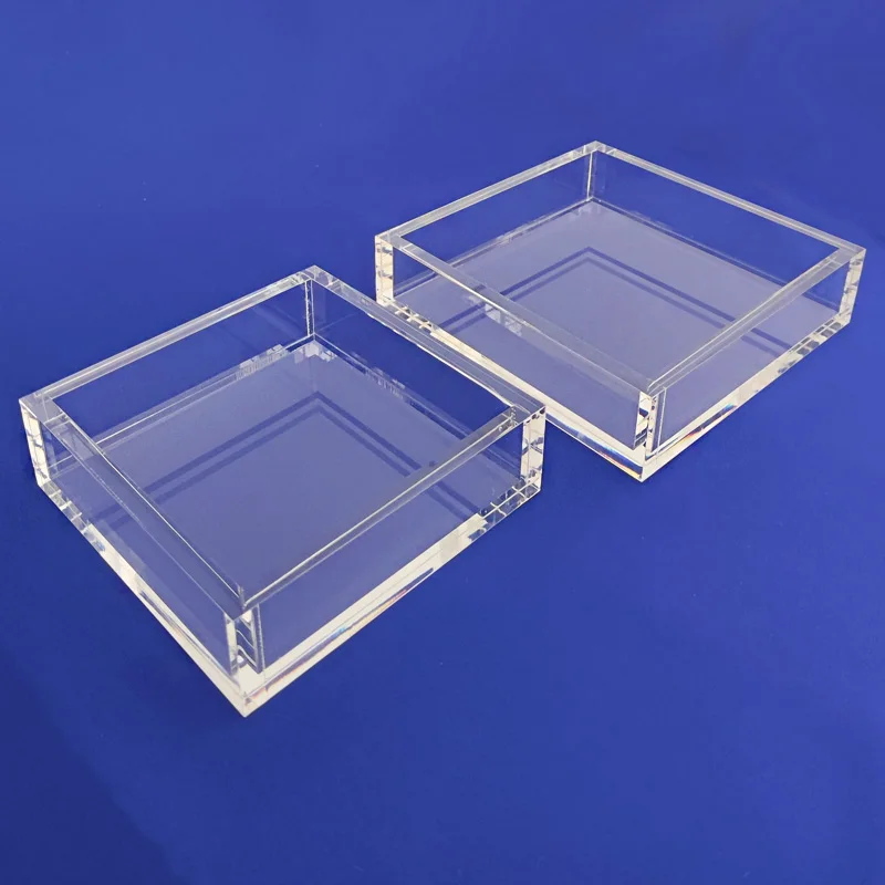 Square acrylic napkin tray, vendor plexiglass napkin holder