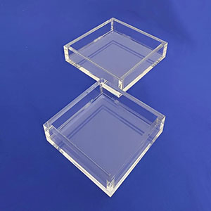 square acrylic napkin tray, vendor plexiglass napkin holder