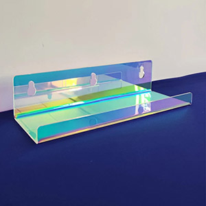 2023 acrylic wall shelf supplier, iridescent lucite shelf