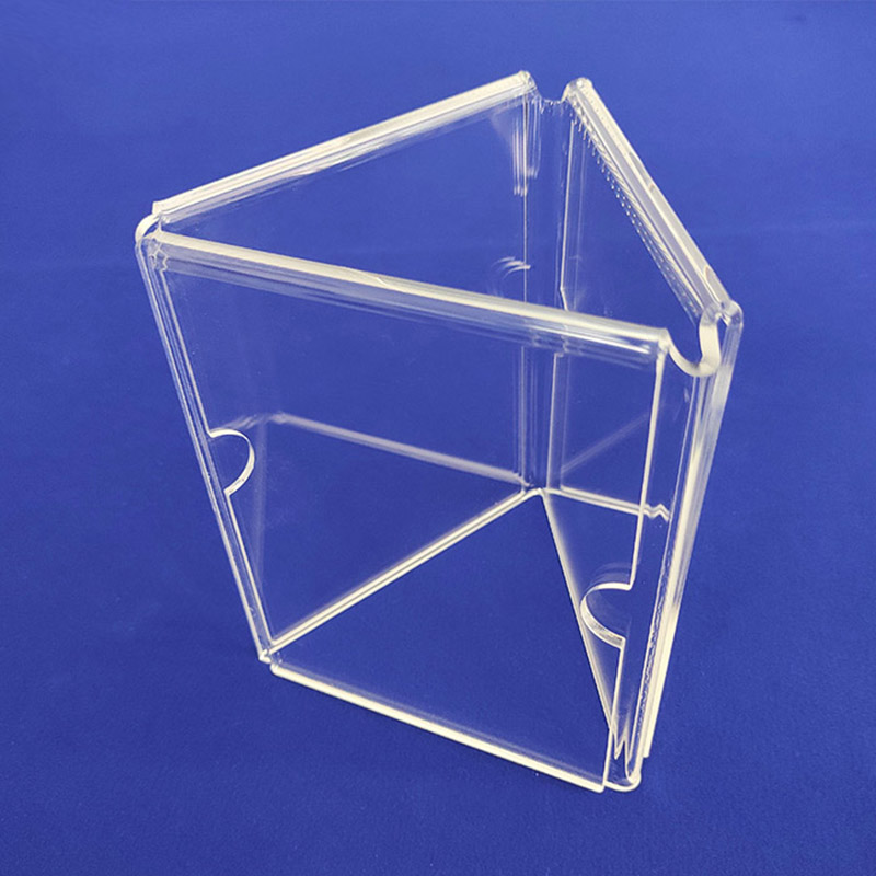 Acrylic menu stand supplier, 3 sides lucite menu holder factory