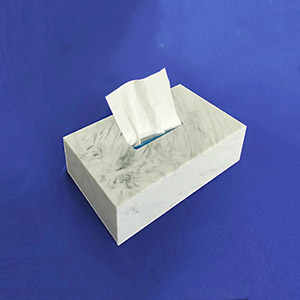 marble acrylic napkin box, lucite tissue box supplier