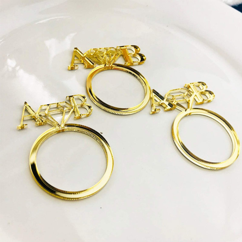 Gold acrylic napkin ring factory, OEM lucite napkin ring