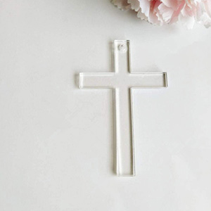 acrylic cross ornament supplier, custom lucite cross keychain
