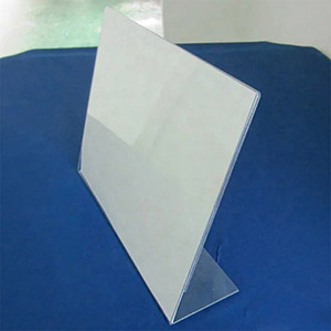 new slant back lucite sign holder, plexiglass sign stand wholesaler