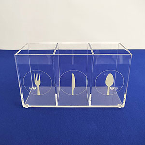 acrylic cutlery organizer factory, OEM perspex spoon box