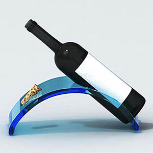 OEM acrylic wine bottle rack, lucite wine bottle holder factory