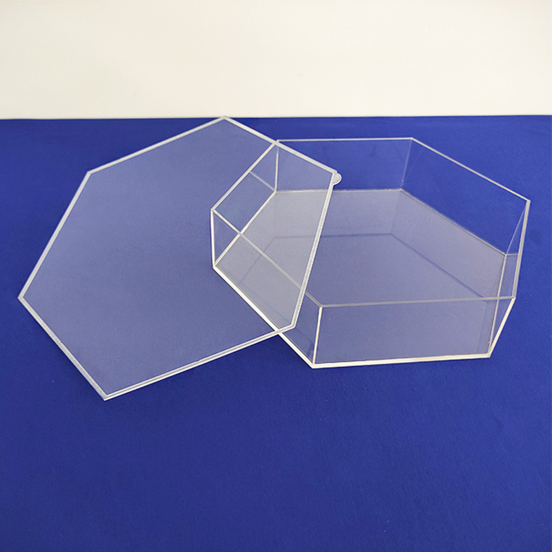 Wholesale acrylic hexagon box, lucite hexagon box manufacturer