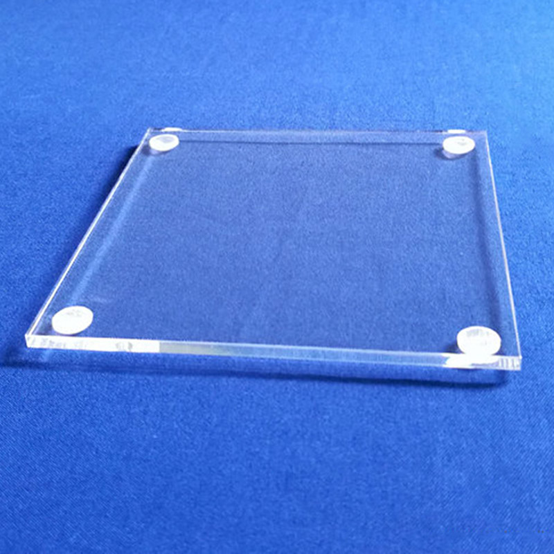 Acrylic coaster with foot pads, supplier perspex coaster