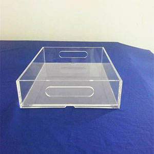 factory acrylic tray with insert, custom lucite serving tray