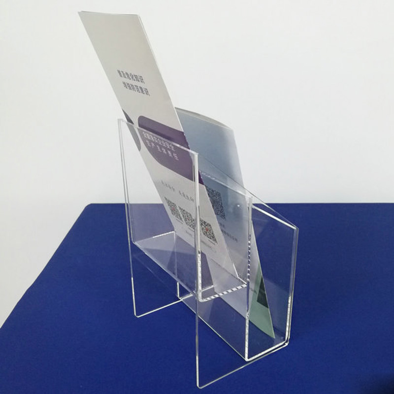 2 tiers acrylic pamphlet holder, wholesale lucite booklet holder