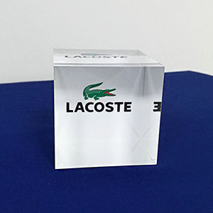 Acrylic logo block supplier, printed lucite brand block