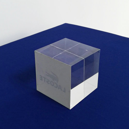 Acrylic logo block supplier, printed lucite brand block