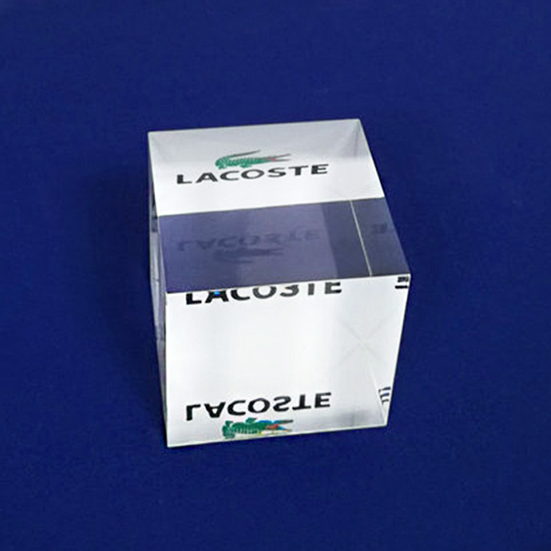 Acrylic logo block supplier, printed lucite brand block