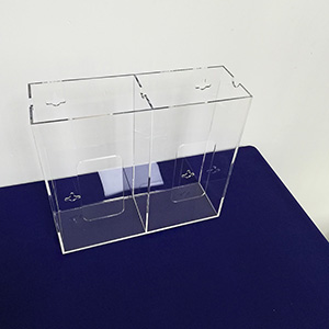 2 sections acrylic gloves box, supplier perspex gloves case