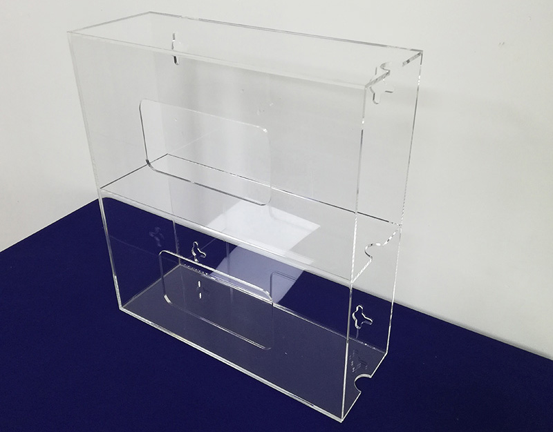 2 sections acrylic gloves box
