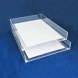 acrylic paper tray supplier, custom lucite paper tray