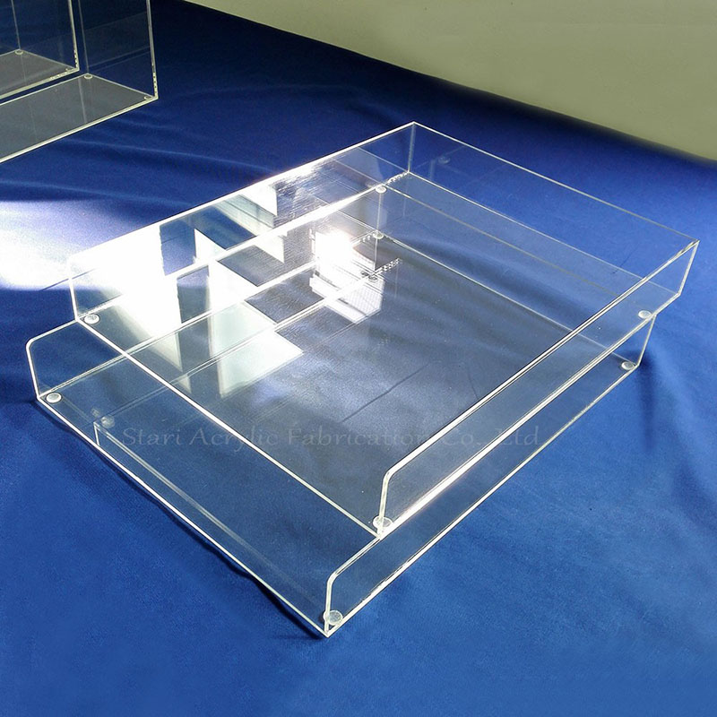 Acrylic paper tray supplier, custom lucite paper tray