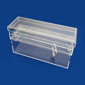 acrylic flower box with rack, lucite flower jewelry box