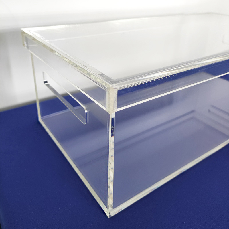 Wholesaler acrylic file box, lucite file case with lid