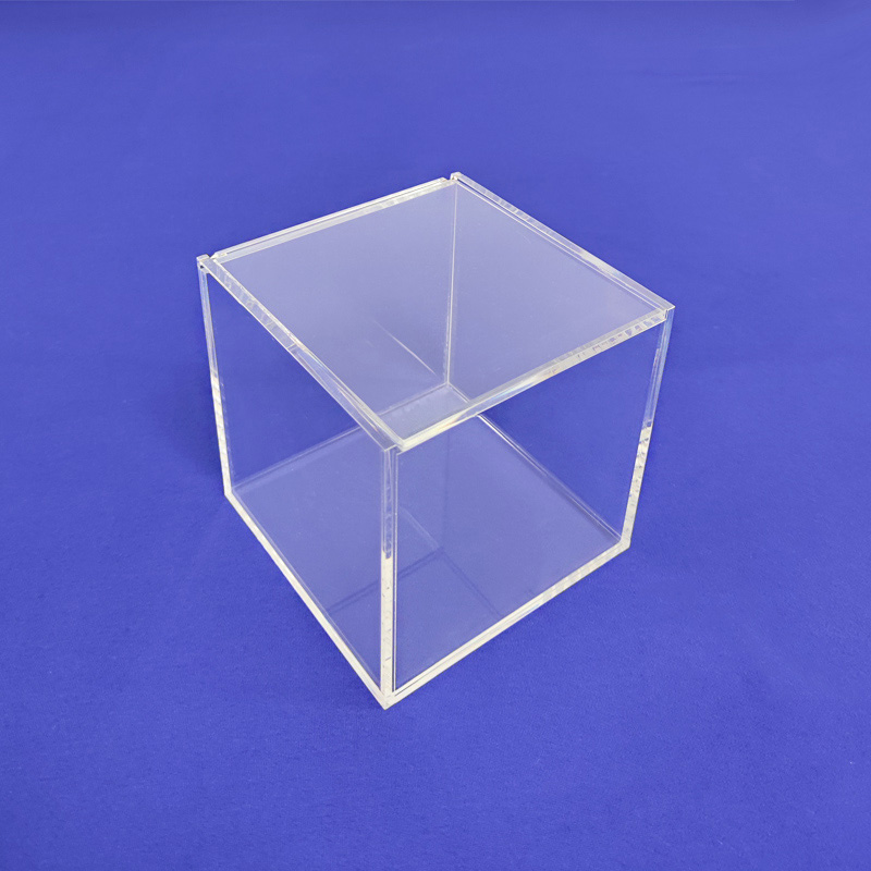 Flip up acrylic box factory, clear lucite box manufacturer