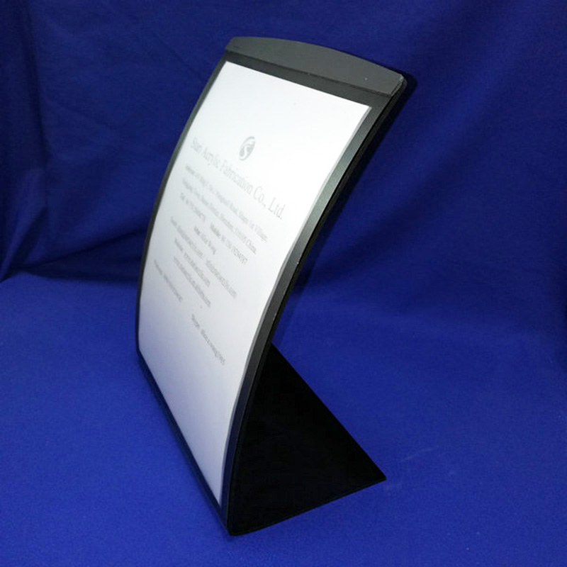 Curved acrylic sign holder factory, manufacturer lucite curved sign