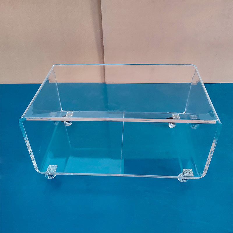 Wholesaler acrylic TV stand, lucite television stand with wheel factory