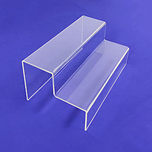2 steps acrylic riser supplier, factory perspex step riser