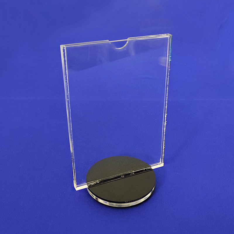 Factory rotating acrylic sign holder, revolving lucite menu holder