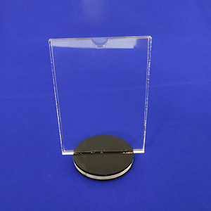 factory rotating acrylic sign holder, revolving lucite menu holder