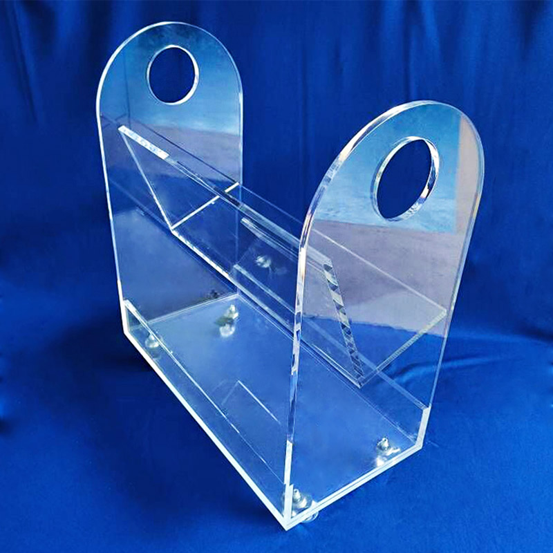 Acrylic book cart factory, lucite rolling cart manufacturer