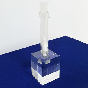 acrylic syringe holder block, custom perspex syringe display