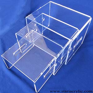hot sale acrylic riser with handle, supplier perspex riser 