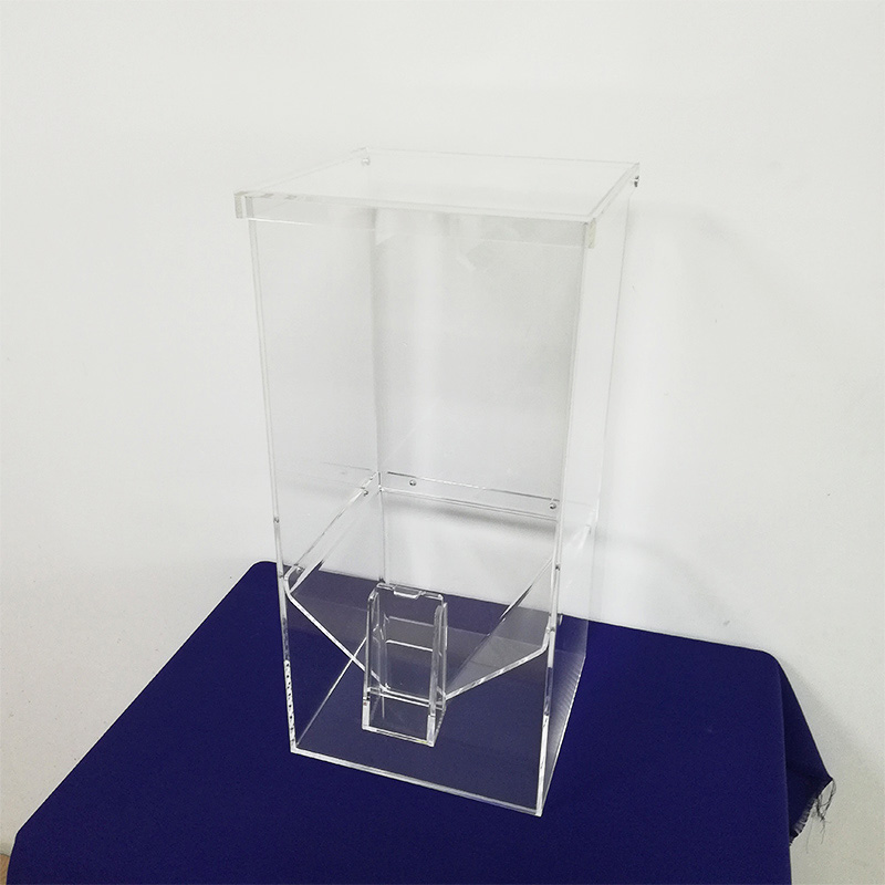 Acrylic cereal dispenser factory, custom lucite dry food dispenser