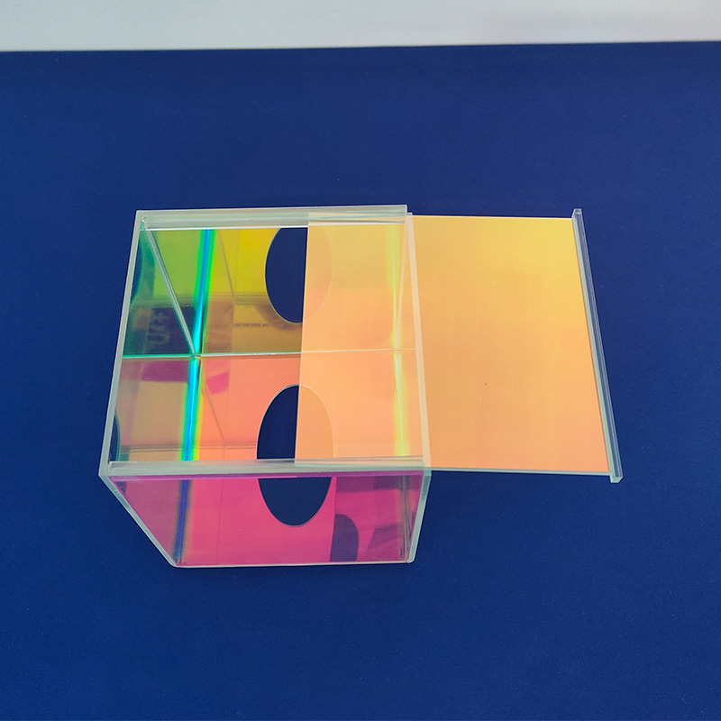 Iridescent acrylic napkin holder, supplier lucite napkin box