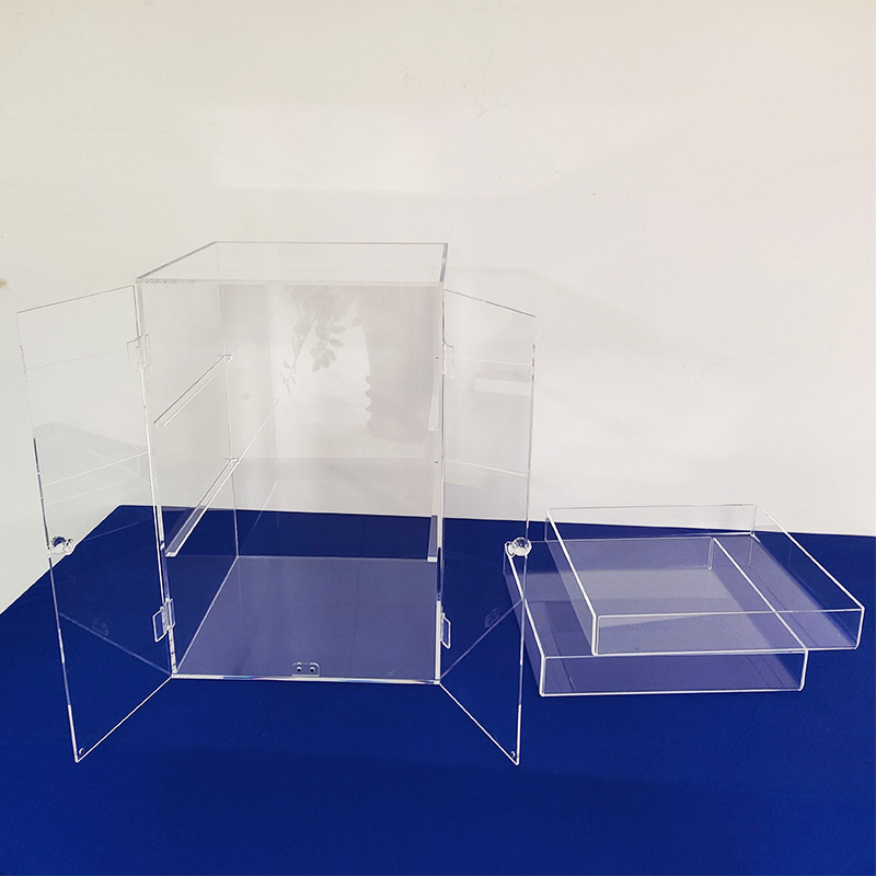 3 tiers supplier acrylic bakery showcase, custom lucite pastry case