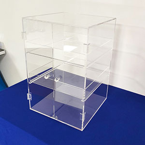 3 tiers supplier acrylic bakery showcase, custom lucite pastry case