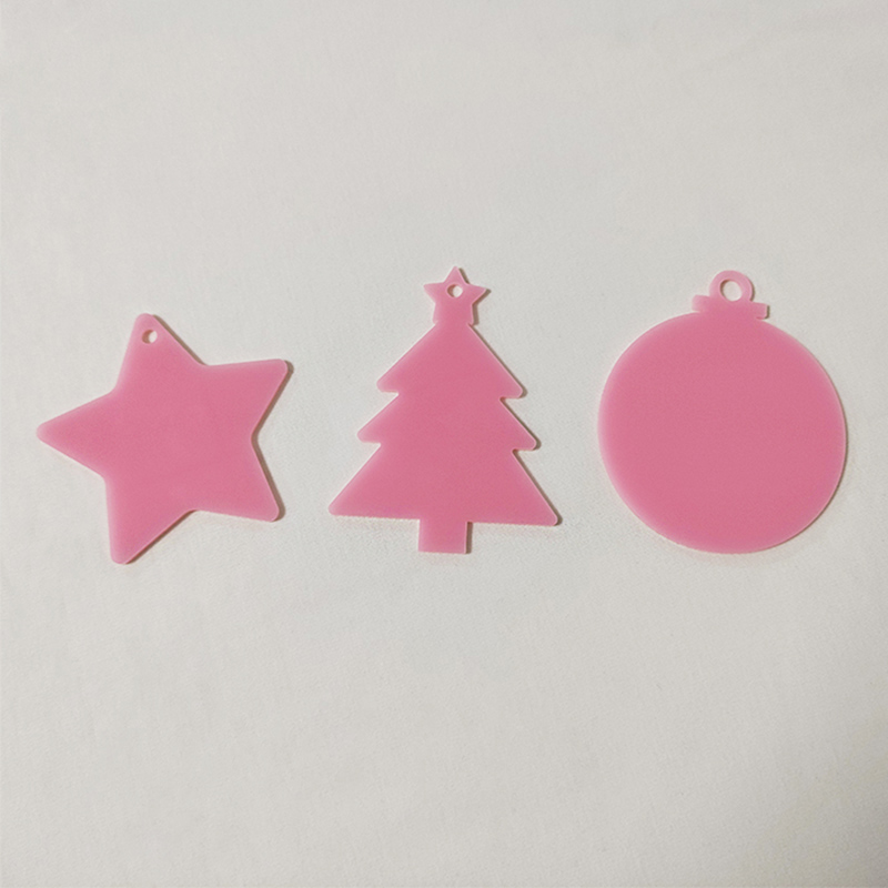 Pink acrylic Christmas decoration, factory lucite decoration for tree