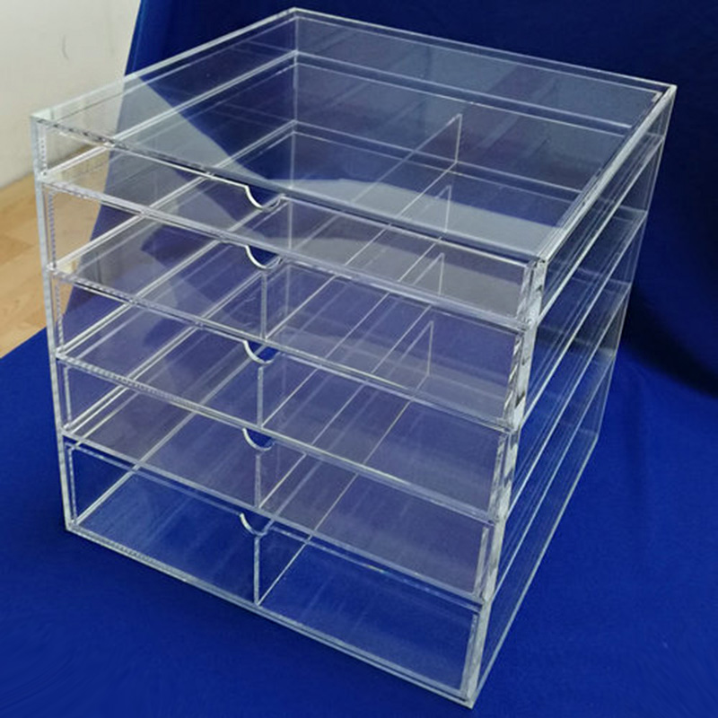 Acrylic 5 drawer storage box, lucite desk organizer factory
