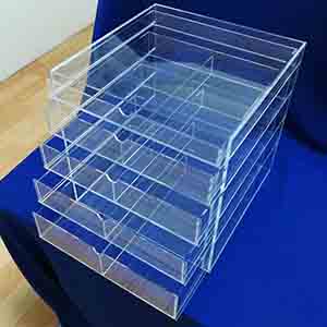 acrylic 5 drawer storage box, lucite desk organizer factory