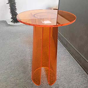 orange acrylic table manufacturer, modern lucite coffee table supplier