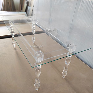 Wholesale acrylic dining table, luxury plexiglass dining table manufacturer